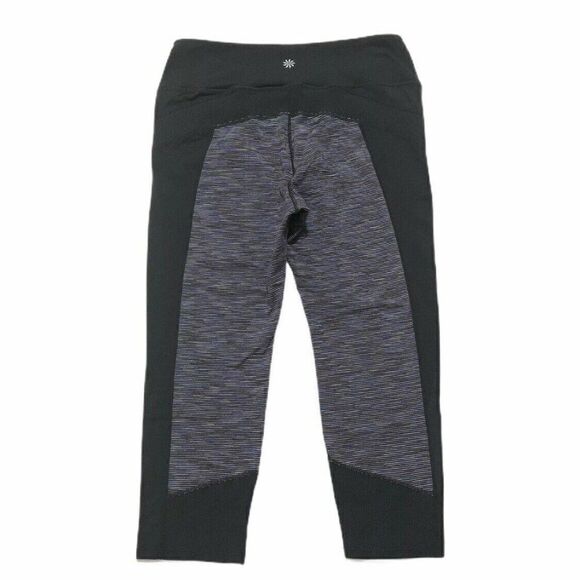 Athleta Tangram Capri Legging Wee Purple Black - Picture 2 of 7
